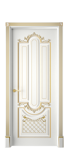 Александрия ДГ | Белая эмаль патина золото