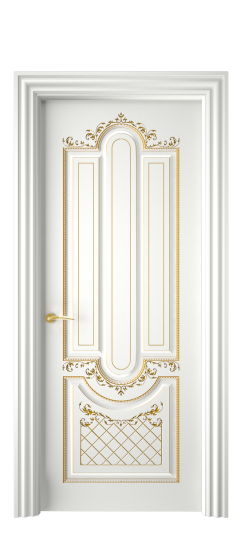 Александрия ДГ | Белая эмаль патина золото