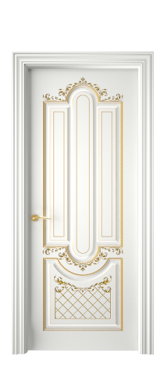 Александрия ДГ | Белая эмаль патина золото