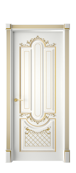 Александрия ДГ | Белая эмаль патина золото