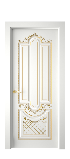 Александрия ДГ | Белая эмаль патина золото