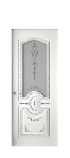 Диамант ДО | Белая эмаль патина серебро