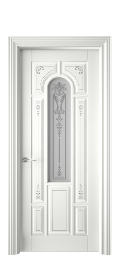 Готика 2/1 ДО | Белая эмаль патина серебро