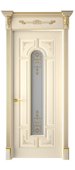 Готика 2/2 ДО | Слоновая кость патина золото