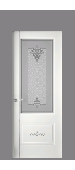 Марсель ДО | Белая эмаль патина серебро