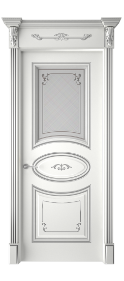 Прованс ДО | Белая эмаль патина серебро