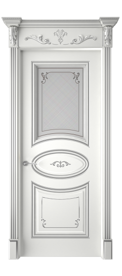 Прованс ДО | Белая эмаль патина серебро