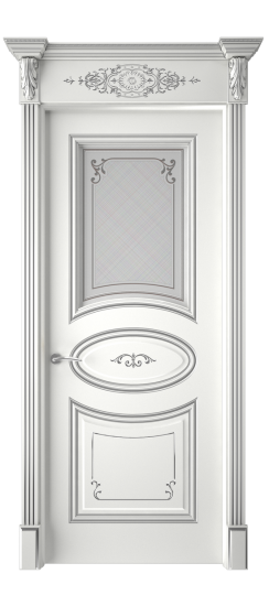 Прованс ДО | Белая эмаль патина серебро