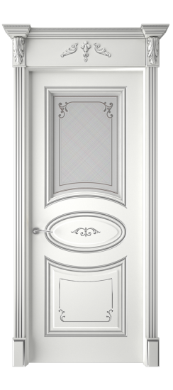 Прованс ДО | Белая эмаль патина серебро