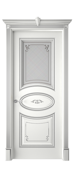 Прованс ДО | Белая эмаль патина серебро