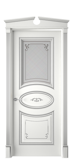 Прованс ДО | Белая эмаль патина серебро