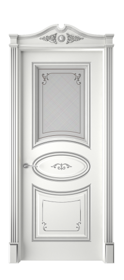 Прованс ДО | Белая эмаль патина серебро