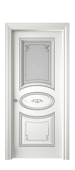 Прованс ДО | Белая эмаль патина серебро