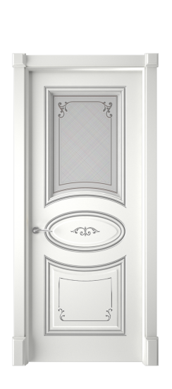 Прованс ДО | Белая эмаль патина серебро