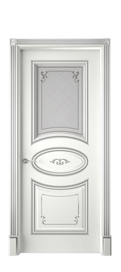 Прованс ДО | Белая эмаль патина серебро