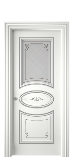 Прованс ДО | Белая эмаль патина серебро