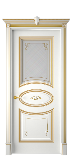 Прованс ДО | Белая эмаль патина золото