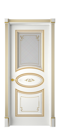 Прованс ДО | Белая эмаль патина золото