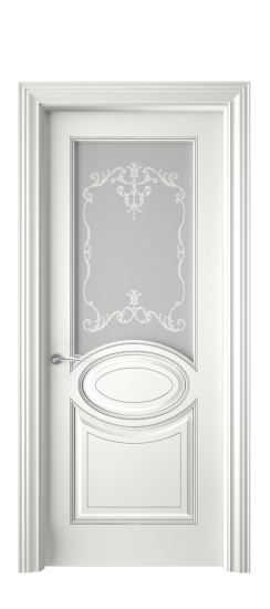 Верона ДО | Белая эмаль патина серебро