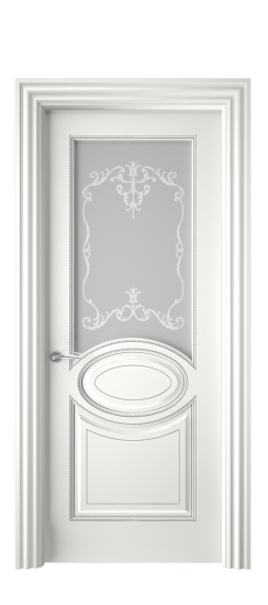 Верона ДО | Белая эмаль патина серебро