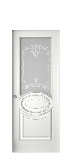 Верона ДО | Белая эмаль патина серебро