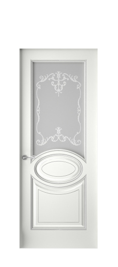 Верона ДО | Белая эмаль патина серебро