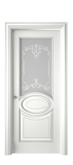 Верона ДО | Белая эмаль патина серебро