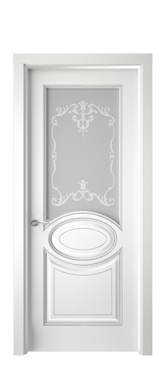 Верона ДО | Белая эмаль патина серебро