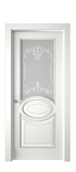 Верона ДО | Белая эмаль патина серебро