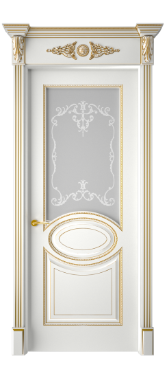 Верона ДО | Белая эмаль патина золото