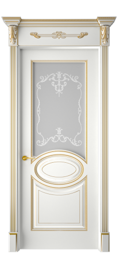 Верона ДО | Белая эмаль патина золото