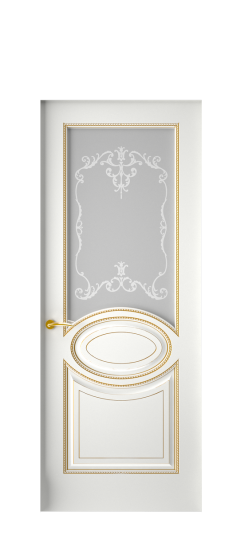 Верона ДО | Белая эмаль патина золото