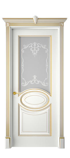 Верона ДО | Белая эмаль патина золото