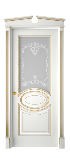 Верона ДО | Белая эмаль патина золото