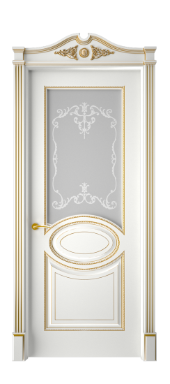 Верона ДО | Белая эмаль патина золото