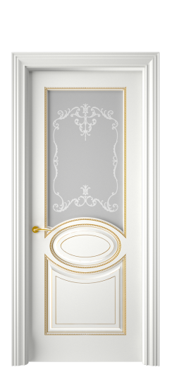 Верона ДО | Белая эмаль патина золото