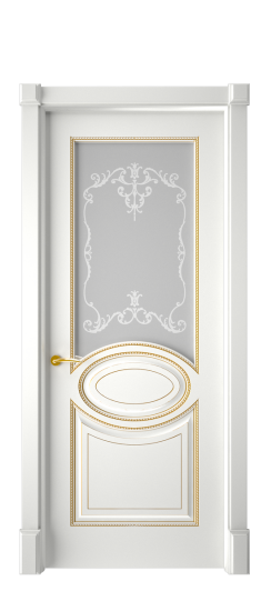 Верона ДО | Белая эмаль патина золото