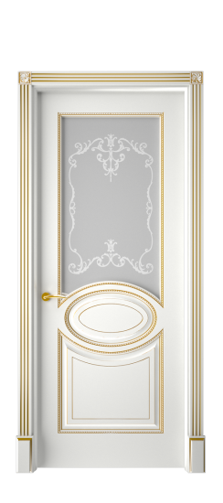 Верона ДО | Белая эмаль патина золото