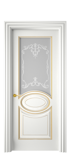 Верона ДО | Белая эмаль патина золото