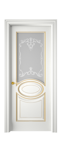 Верона ДО | Белая эмаль патина золото