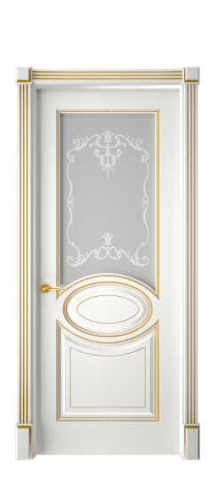 Верона ДО | Белая эмаль патина золото