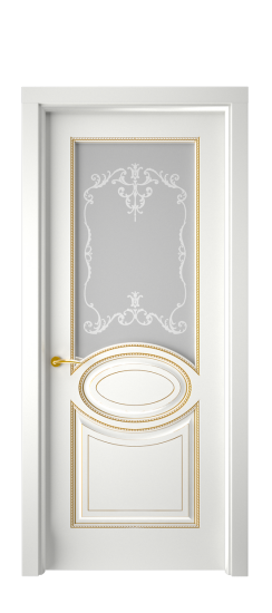 Верона ДО | Белая эмаль патина золото