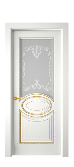 Верона ДО | Белая эмаль патина золото