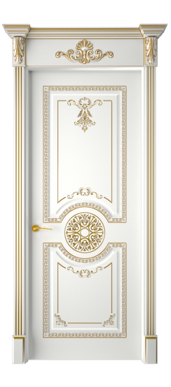 Версаль ДГ | Белая эмаль патина золото