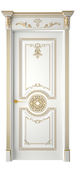 Версаль ДГ | Белая эмаль патина золото