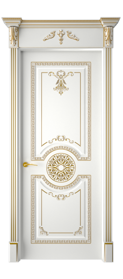 Версаль ДГ | Белая эмаль патина золото