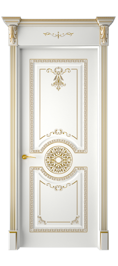 Версаль ДГ | Белая эмаль патина золото