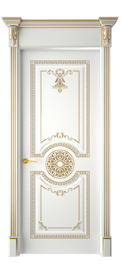Версаль ДГ | Белая эмаль патина золото
