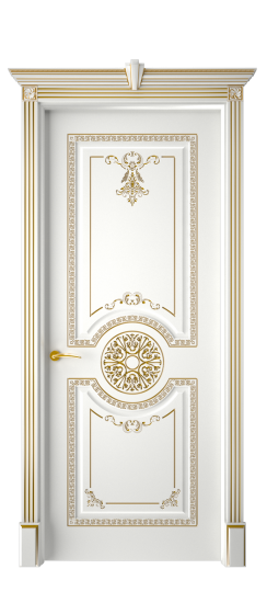 Версаль ДГ | Белая эмаль патина золото