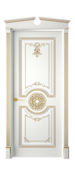 Версаль ДГ | Белая эмаль патина золото